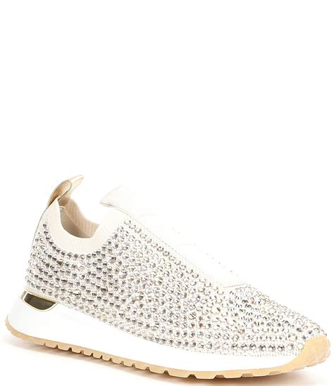 michael kors logo slip on sneakers|Michael Kors stretch knit sneakers.